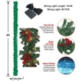 thumbnail image 3 of BadPiggies 9Ft Pre-Lit Artificial Christmas Garland Decoration, LED Lights Garland with Berries Pine Cones for Fireplace Front Door Stair Indoor Outdoor Decor, 3 of 8