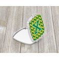 thumbnail image 2 of Letter X Chevron Green and Gold Compact Mirror CJ1059-XSCM, 2 of 4
