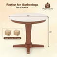 thumbnail image 3 of Gymax 36'' Round Dining Table for 4 People w/ Pedestal Base Solid Rubber Wood Frame, 3 of 9