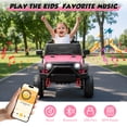 thumbnail image 3 of iYofe 24V Powered Ride on Cars for Toddlers, Ride on Truck for kids Boys Girls Gifts 2-5, Ride on Toys with Remote Control, Bluetooth, Music, LED Light, MP3 Player, 4 Wheel Suspension, Pink, 3 of 8