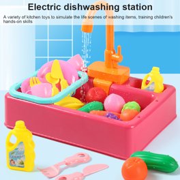 Évier De Cuisine Pour Enfant Avec Eau Courante – Système De Recyclage – 3 Ans+ – Rose – Avec Accessoires