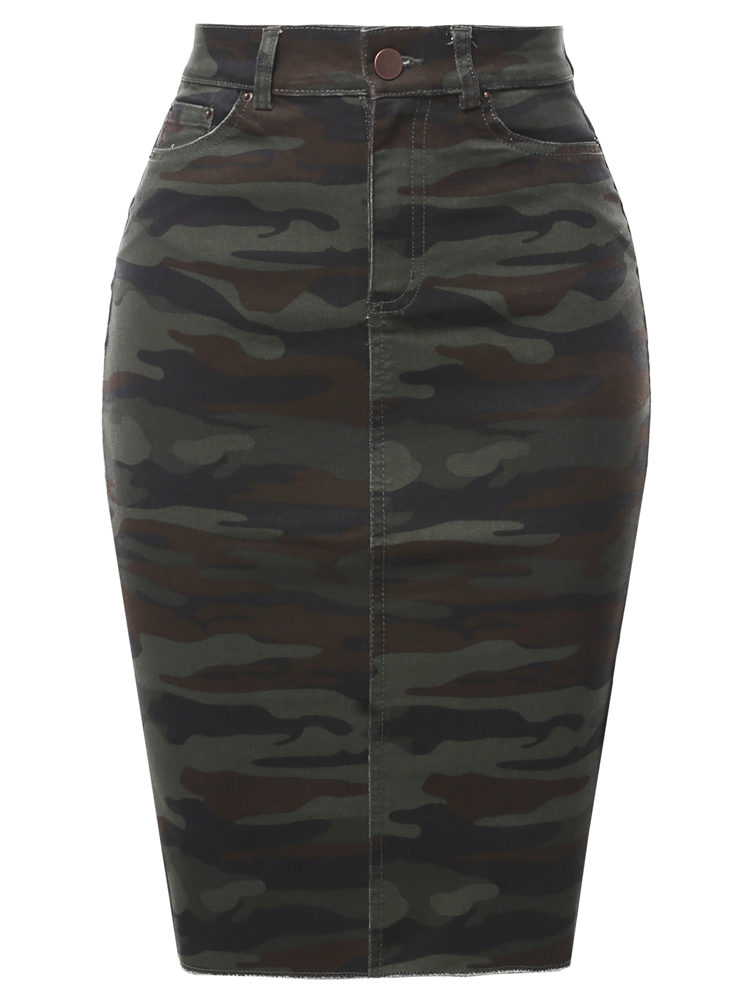 army jean skirt