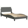 thumbnail image 4 of vidaXL Bed Frame with Headboard Mattress Foundation Bedroom Furniture Fabric, 4 of 12