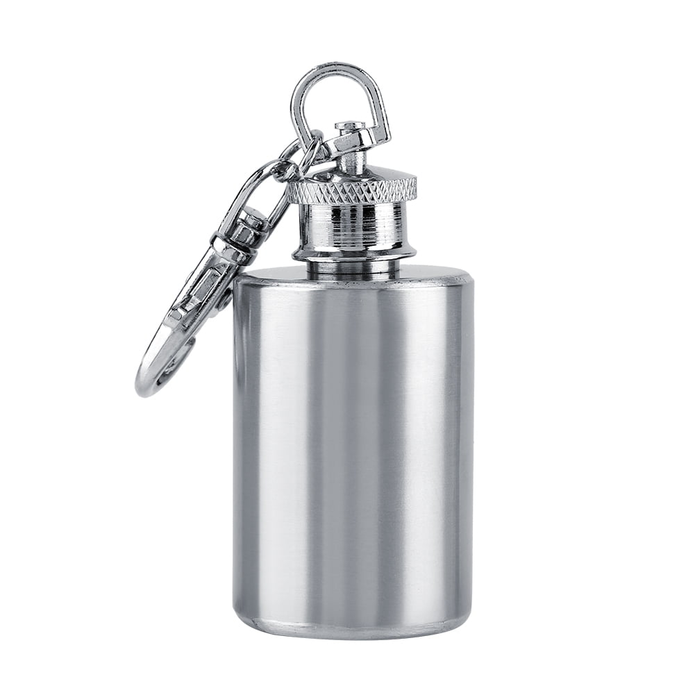 Qiilu Stainless Steel Alcohol Flask, Whisky Flask,1oz/30mL Stainless