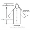 thumbnail image 2 of Ponchos de lluvia con capucha con cordón impermeable impermeable para adultos azul 10pcs, 2 of 6
