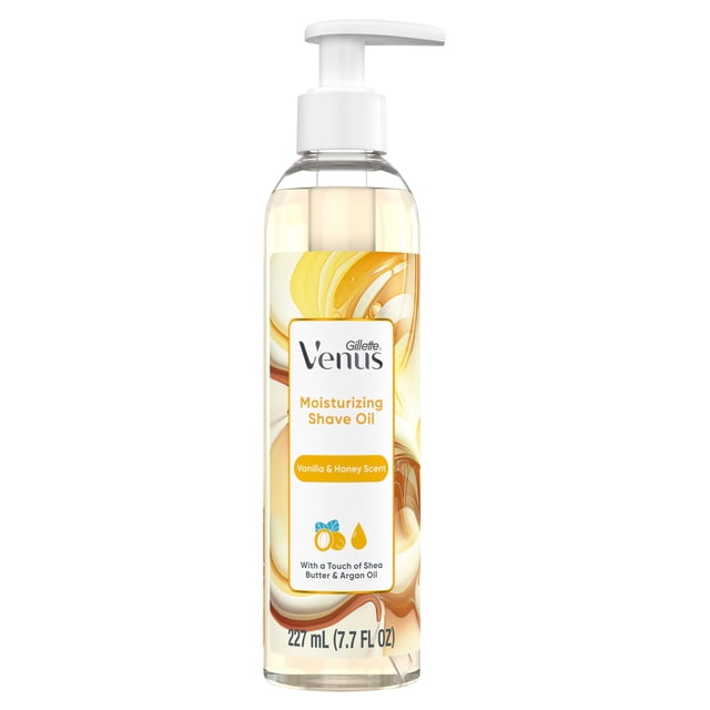 Gillette Venus Moisturizing Shave Oil, Vanilla & Honey Scented, 6 oz