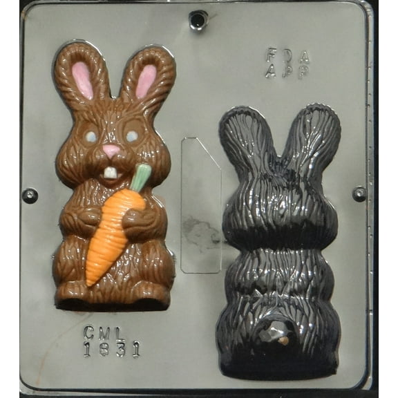 1831 Bunny holding Carrot Assembly Chocolate Candy Mold