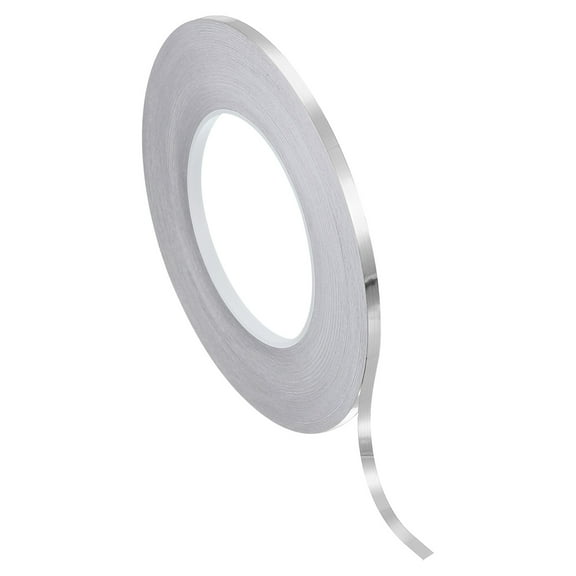 Uxcell Metalized Polyester Film Tape, Metallic Decor Tape for Detailing Accent Wall Silver 0.2 in