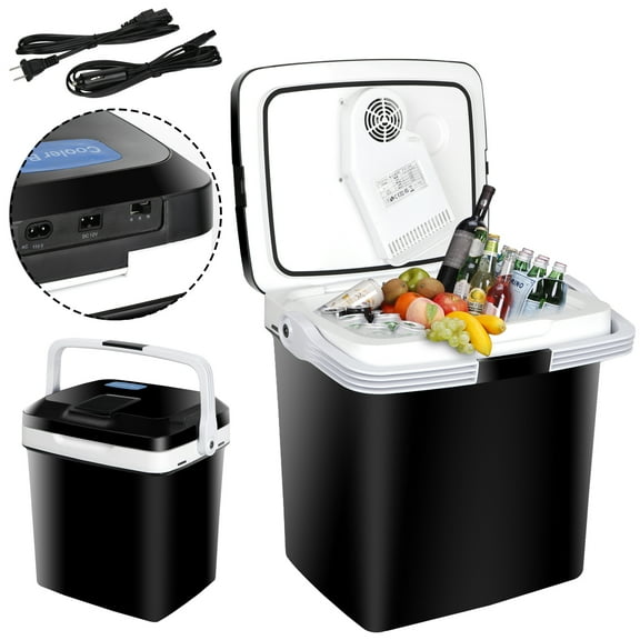 ZENY 26L Ice Car Cooler Mini Thermoelectric Cooler 28Qt Camping Refrigerator, Black