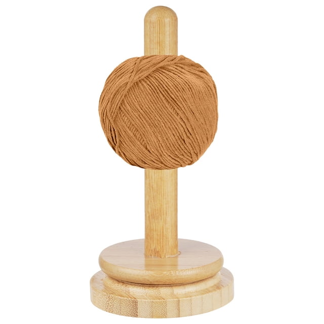 Porta hilos de madera, Porta hilos con mecanismo giratorio, Porta madejas, Hilador de hilo de madera clásico, Porta hilo y carrete de hilo, Huso de lana para tejer, Ganchillo, Accesorio de bordado