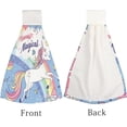 thumbnail image 4 of Hanging Towels 1 Pcs, Dish Towels Magical Unicorn with Rainbow and Clouds Absorbent Hand Towels with Hanging Loop Washcloth for Bathroom Kitchen, 4 of 6