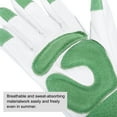 thumbnail image 4 of Guantes de jardinería largos Uxcell de cuero de vaca, guante de poda de rosas, a prueba de espinas, blanco/verde L, 4 of 5