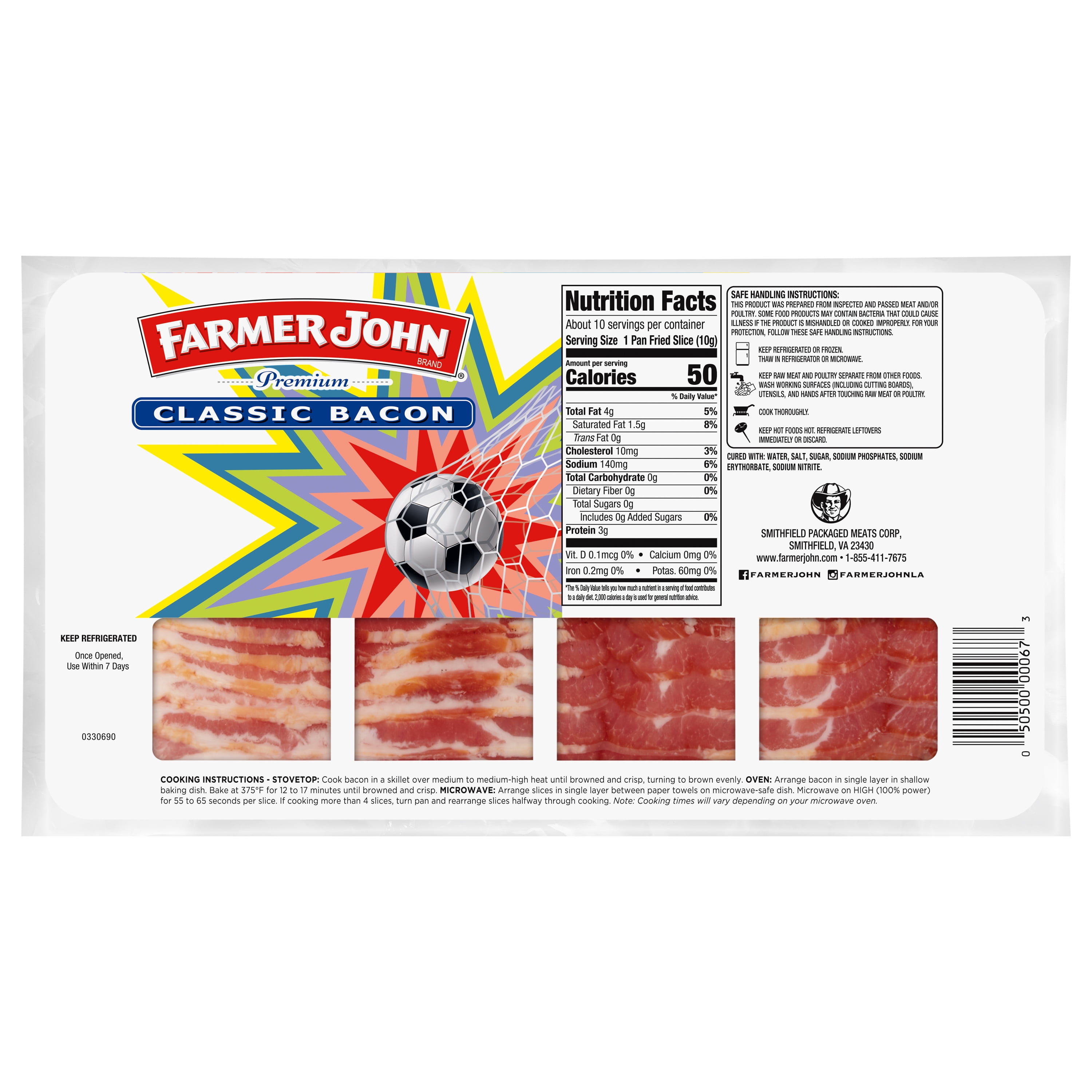 Farmer John Classic Premium Bacon, 12 oz