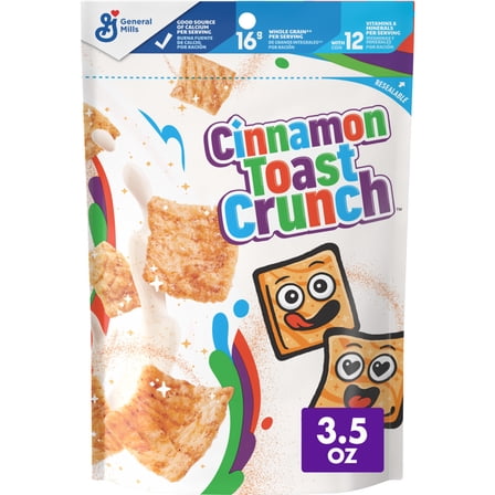Original Cinnamon Toast Crunch Breakfast Cereal, 3.5 OZ Cereal Pouch