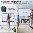 thumbnail image 7 of Wliqien 40x28 Inch Reversible Whiteboard/Chalkboard on Wheels, Height Adjustable, 2-in-1 Rolling Mobile Easel Board for Office, Classroom & Home, 7 of 7