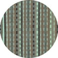 thumbnail image 1 of Ahgly Company Indoor Round Abstract Light Blue Modern Area Rugs, 5' Round, 1 of 4
