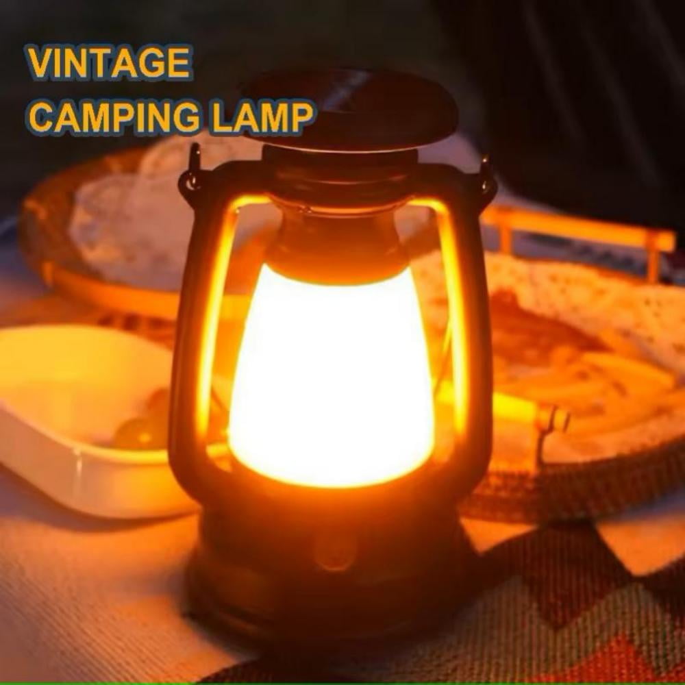 Eyotto Solar Camping Light, LED Camping Light Retro Design Solar Light, 1000LM Solar Lantern with 3 Modes 1200mAh Rechargeable Solar Camping Lantern