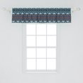 thumbnail image 2 of Aztec Window Valance Pack of 2, Triangles Colorful Geometric Triangles, Rod Pocket Curtain Valances for Kitchen Bedroom, 54" X 12", Sea Blue Multicolor, by Ambesonne, 2 of 4