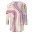 thumbnail image 2 of Blouses pour Femmes T-Shirt Imprimé Manches 3/4 Blouse Col Rond Décontracté, Blouses pour Femmes T-Shirts pour Femmes, Blouses pour Femmes Décontractées, 2 of 5