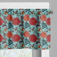 thumbnail image 5 of Ambesonne Floral Valance & Curtain, Bohemian Flowers Folkloric, 55"x30", Vermilion and Pale Blue, 5 of 6