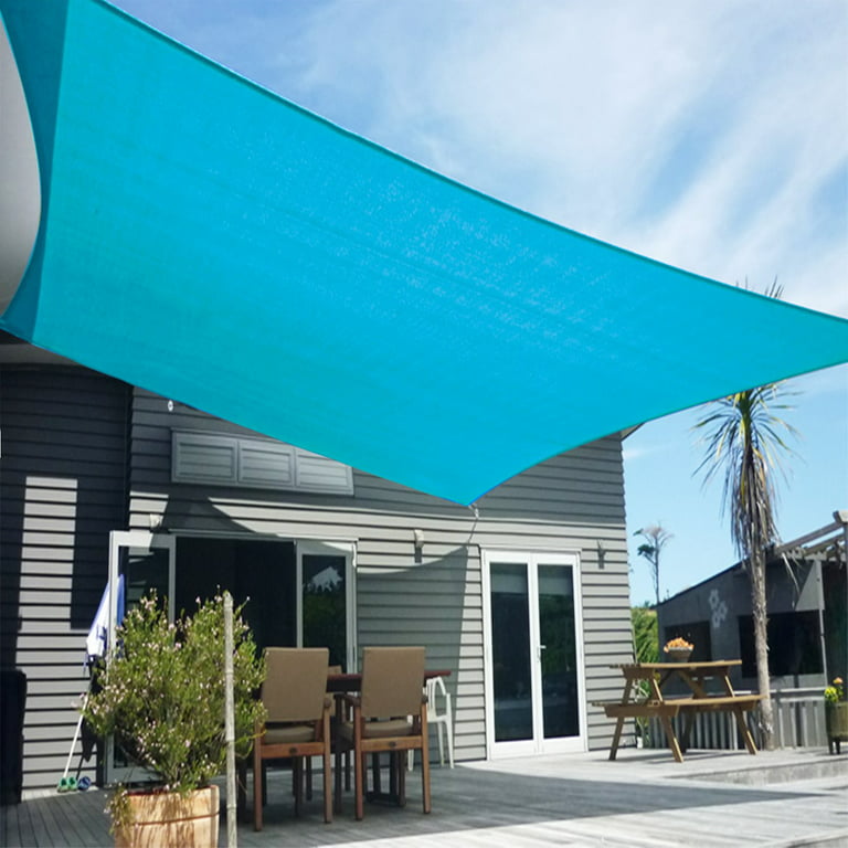 Patio Sun Shade Sail Canopy, 6' x 8' Rectangle Shade Cloth Block Sunshade  Fabric - Outdoor Cover Awning Shelter for Pergola Backyard Garden Yard  (Grey