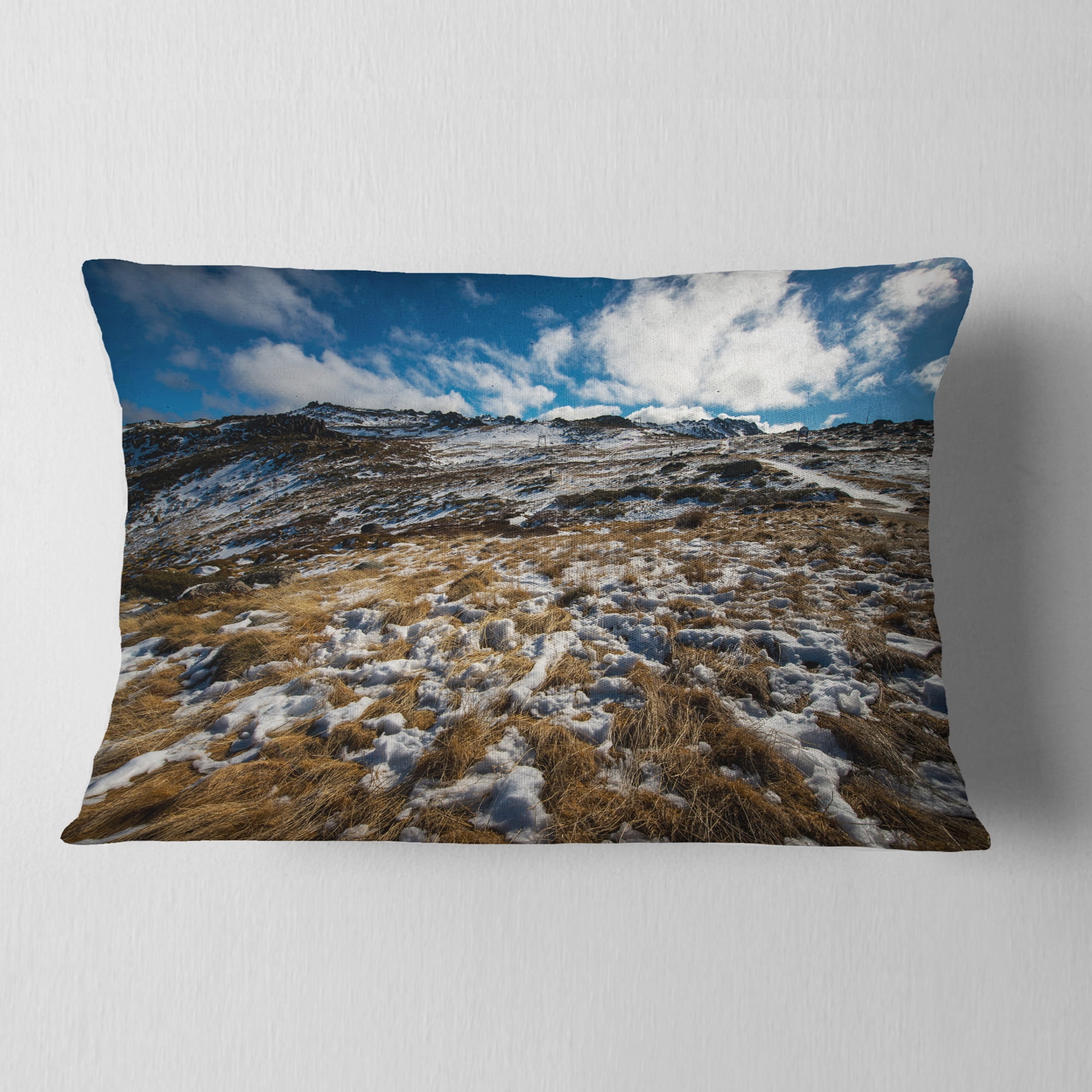 Designart Top of Kosciuszko National Park - Seashore Throw Pillow - 12x20