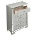 thumbnail image 6 of Passion Furniture Madison Silver Champagne 5-Drawer Chest of Drawers (33 in. L X 17 in. W X 49 in. H), 6 of 8