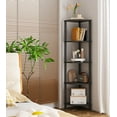 thumbnail image 2 of Corner Shelf, 5-Tier Corner Bookshelf, Industrial Corner Ladder Shelf, Modern Display Shelf for Living Room, Bedroom, Kitchen, Home Office, Black, 2 of 15