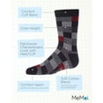 thumbnail image 3 of MeMoi Checkerboard Cotton Blend Crew Sock - Boys - Male, 9-11, Black, 3 of 8