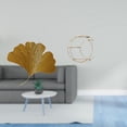 thumbnail image 2 of Escultura abstracta de hierro forjado con hojas de ginkgo montada en la pared para sala de estar, oficina, hotel, comedor, restaurante, granja, estant, 2 of 8