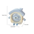 thumbnail image 3 of Wooowa Cute House Shaped Desktop Fan Rechargeable Personal Fan with Cartoon Design for Kids Room, 3 of 6