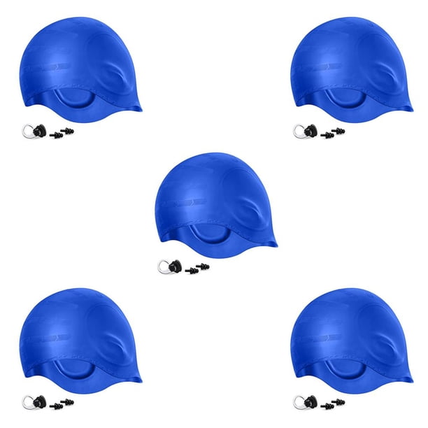 Sonducket Gorro de natación de silicona para el cabello para mujer, tapones para los oídos flexibles impermeables, Clip para la nariz Type2 NO2