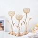 thumbnail image 3 of Candelabro de Cristal Dorado, Candelabro con Forma de Flor de Hierro, PequeñO Juego de Candelabros Vintage para Centro de Mesa,M, 3 of 5