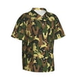 thumbnail image 2 of Hawaiian Shirt For Men, Rabbit Green Camouflage Mens Button Down Short Sleeve Shirt, Summer Beach Shirts For Men, 2 of 2