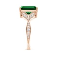 thumbnail image 3 of ANGARA Lab Grown 2.85 Ct Nature-Inspired Emerald Engagement Ring in 14K Rose Gold for Women (Size-10x8mm) | May Birthstone, Anniversary, Jewelry Gift for Women | Lab Grown Emerald Ring, 3 of 9