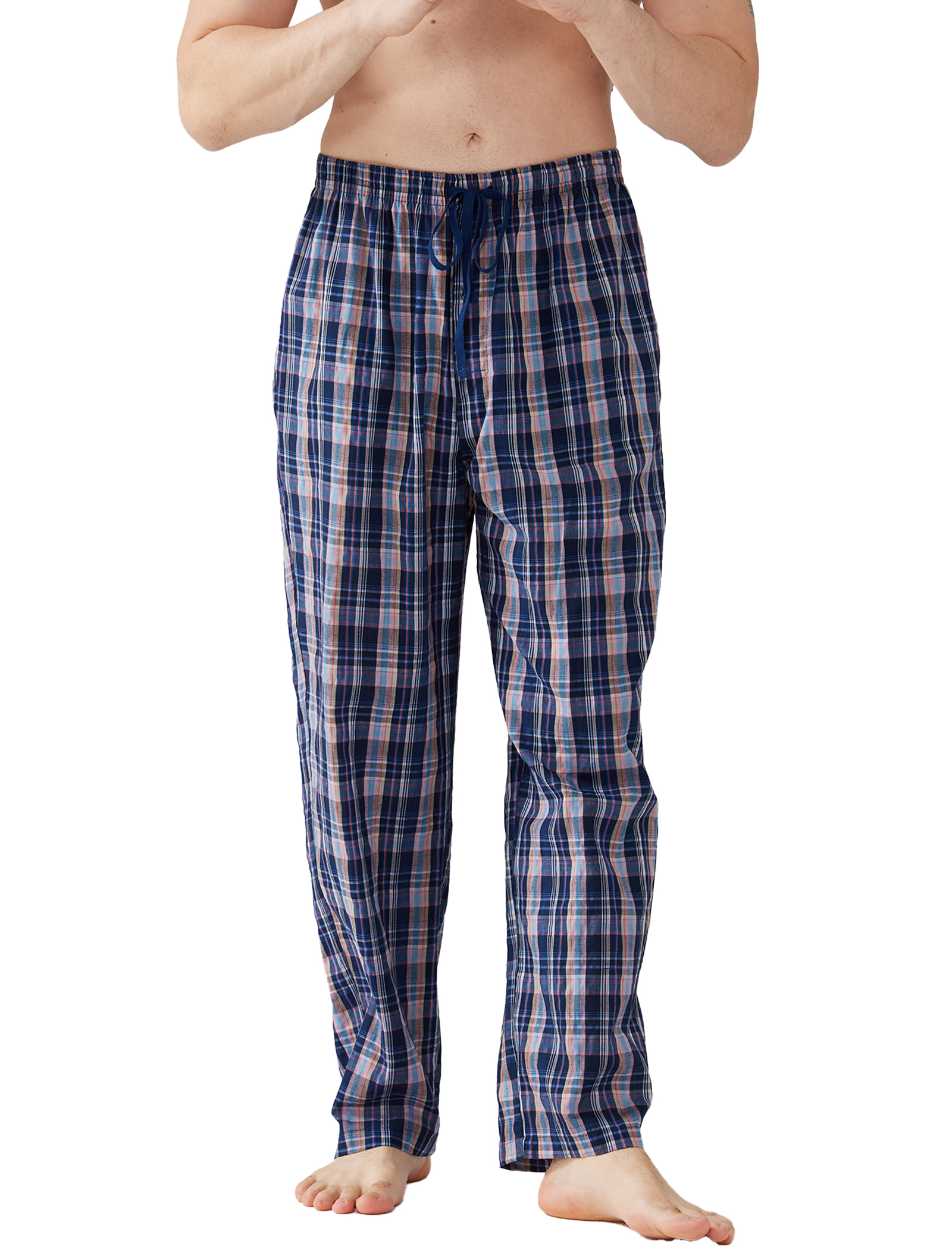 Onimisc Men's Cotton Pajama Pants, 3-Pack Plaid photo 7