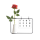 thumbnail image 1 of Racionalizar el tiburon feroz silueta Botella de decoración de jarrones colgantes de flores rosas artificiales, 1 of 3