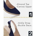 thumbnail image 2 of Womens Wedge Sandals Espadrilles Closed Toe Slingback Buckle Strap Comfortable Casual Summer Wedges Shoes, 2 of 5