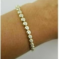 thumbnail image 3 of Silver Shop Round Cut Cubic ZIrconia Bezel Tennis Bracelet 14K Yellow Gold Finish, 3 of 3