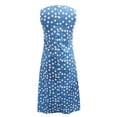 thumbnail image 3 of Gvmfive Women Summer Sleeveless Maxi Dress Polka Dot Print Casual Long Dress, 3 of 4