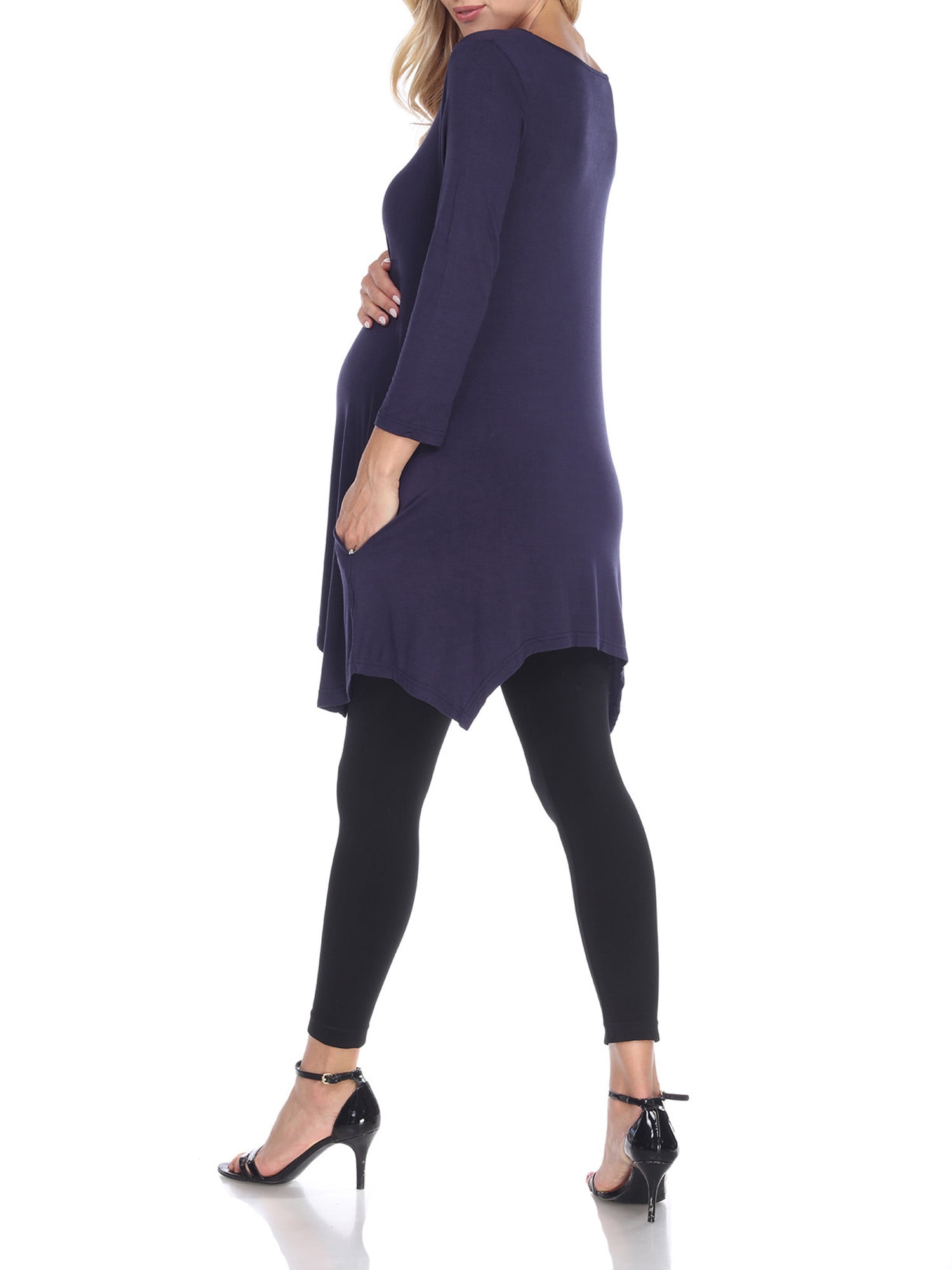 White Mark Women's Maternity Kayla Tunic Top