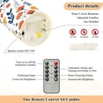 thumbnail image 5 of Flower Pattern Flameless Candles 2 PCS with Remote Realistic Moving Flame LED Tapered Pillar Set for Home Decor, 5 of 7