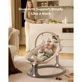 thumbnail image 3 of Momcozy 2-in-1 Electric Baby Swing, Dual-Arm Support System & Parent-Inspired Motions, Convertible to Toddler Seat up to 66 lbs, Adjustable Height, Lightweight, 3 of 8