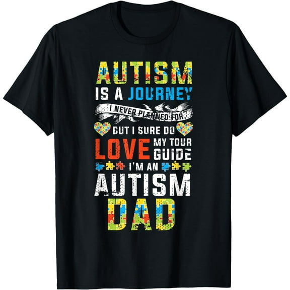 Mens Autism Dad Journey Quote Autism, Awareness T-Shirt mens t hirt men,black,women,misfits,journey ,boys