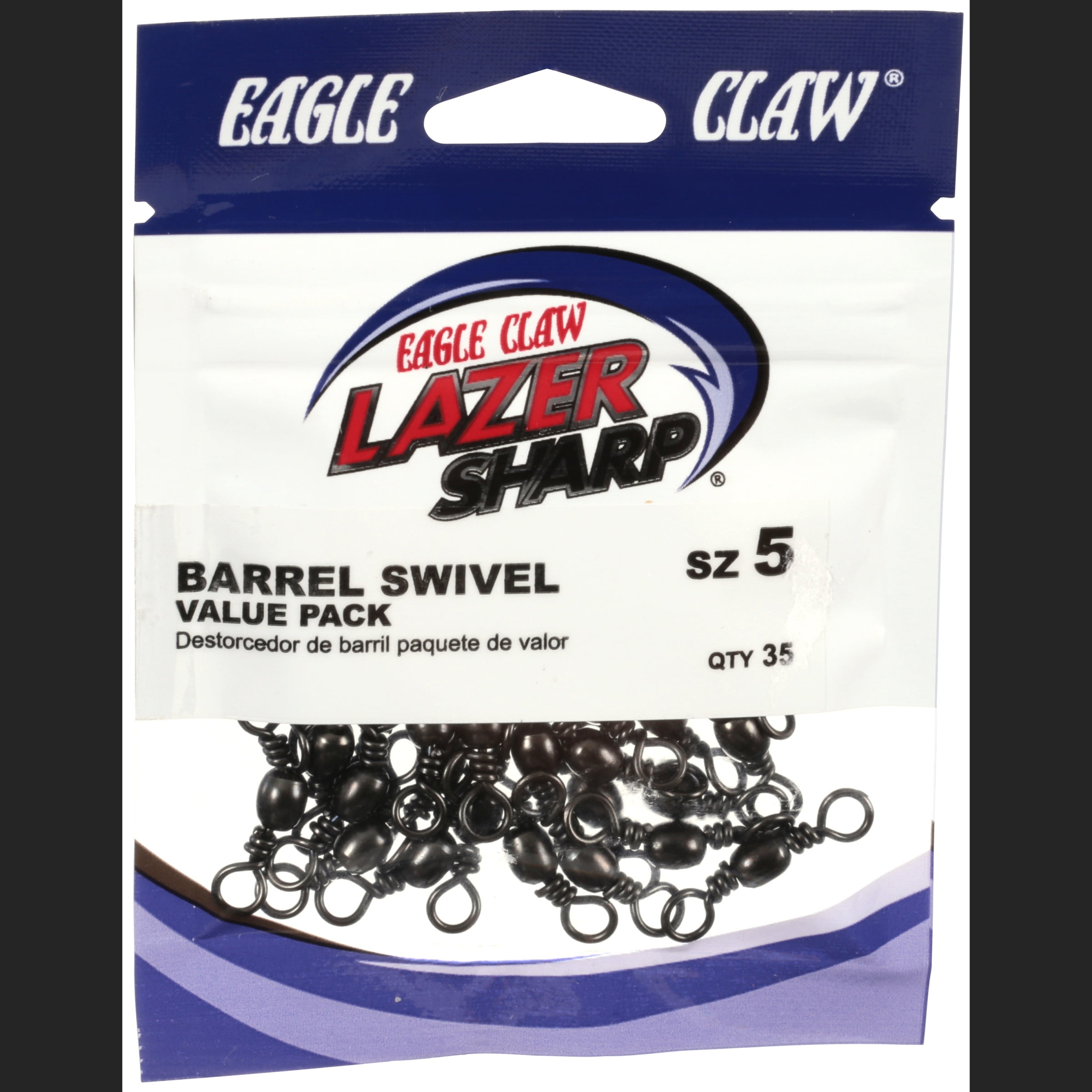 EAGLE CLAW LAZER BLACK POWER SWIVELS YOU PICK SIZE Fishing Tackle 100 