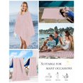 thumbnail image 5 of Pink Striped Beach Towels Oversized Super Absorbent, Modern Simple Farmhouse Beige Vintage Lightweight Bath Towel Quick Dry Sets For Bathroom/Pool/Rv Camping/Beach Play/Gym Room/Picnic 31"x62", 5 of 8