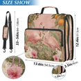 thumbnail image 3 of Water-Resistant 3-Ring Binder Organizer with Multiple Pockets Zipper Binder Bag for Office Flamingos in Tropical Garden, 3 of 8