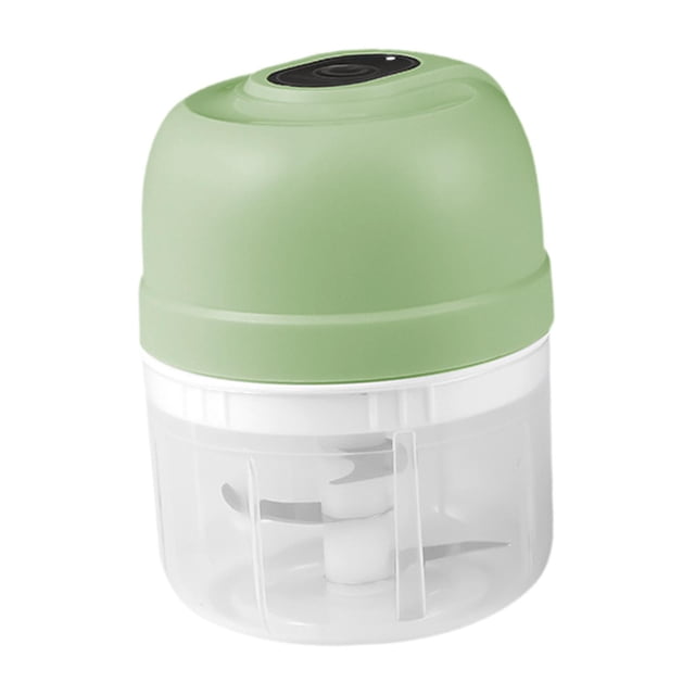 Mini picadora eléctrica de ajo, machacador de ajo eléctrico, procesador de alimentos para bebés, utensilio de cocina, procesador de carne y nueces par verde