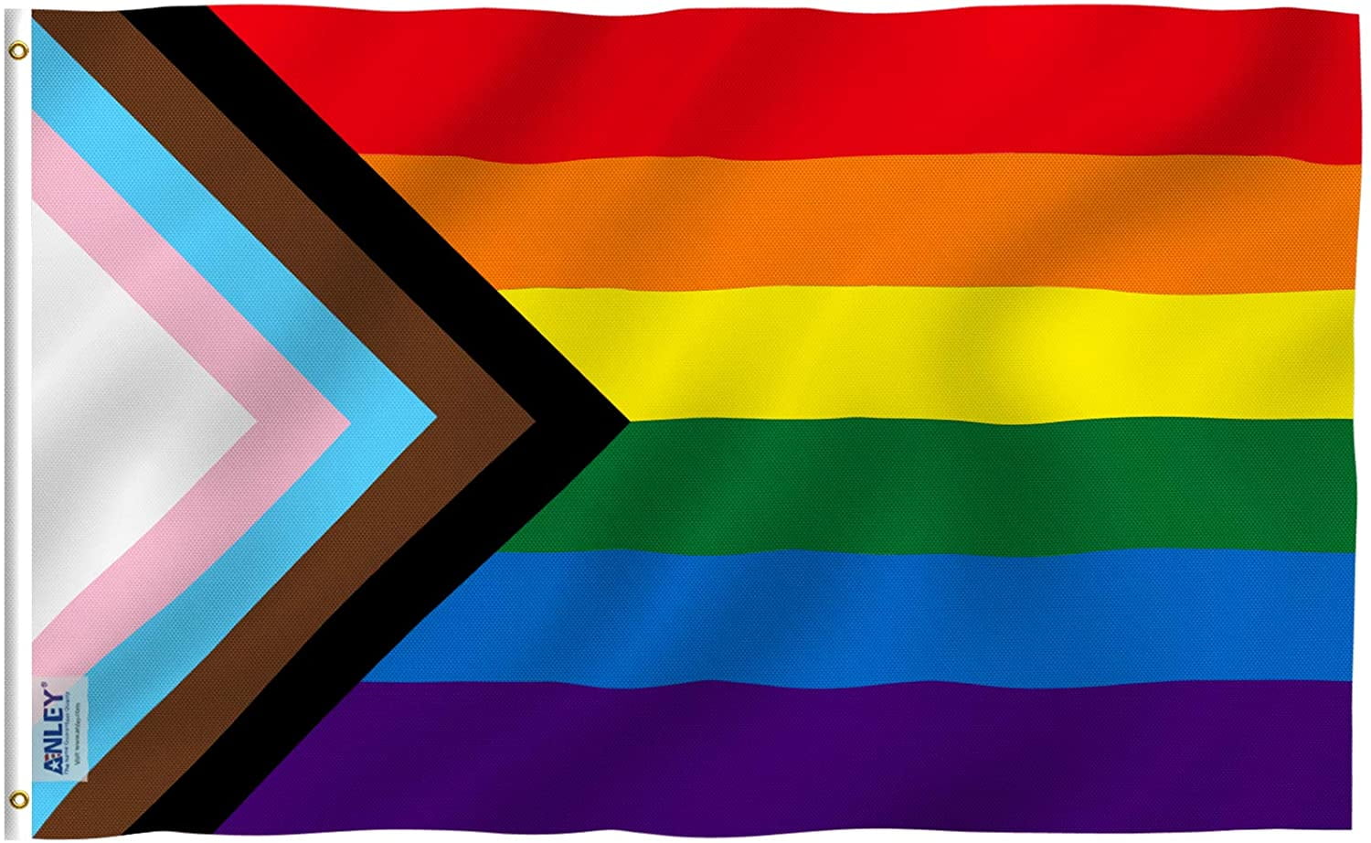 3x5 Gay Pride Trans Transgender Rainbow Flag w/ 6' Ft White Flagpole Kit 