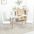 thumbnail image 2 of HOMCOM Chaises de Salle à Manger 4 Pcs, Chaise d'Appoint avec Siège Rembourré Pieds en Acier, 2 of 10